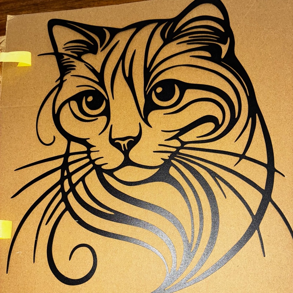 Gorgeous Black Cat Metal Wall Art